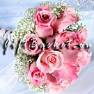 Букет невесты Классика из светло розовых роз